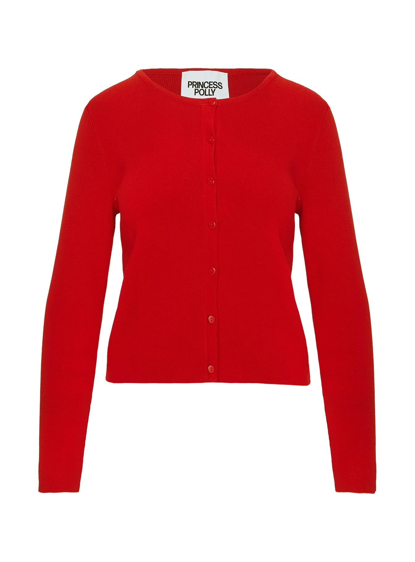 Presenting the Old Burlington Knit Cardigan Red womens-jumpers in short length product Princess Polly