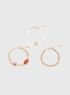 Bleeker Flower Bracelet Pack Gold