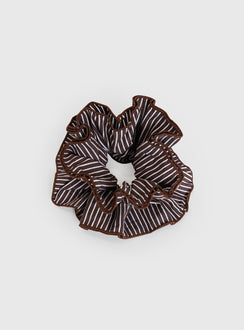 Way Back In Scrunchie Brown / White