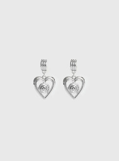 Giabella Heart Earrings Silver