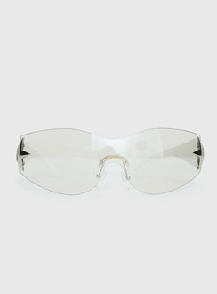 Audree Star Detail Sunglasses Silver / Smoke