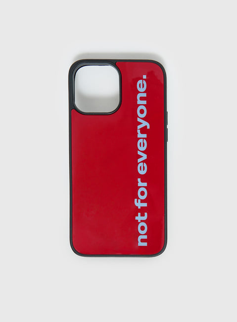 Not For Everyone iPhone Case Red / Blue