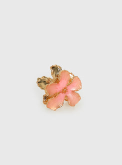 Luhna Floral Claw Clip Orange