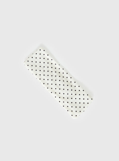 The Juney Headband Cream Polka