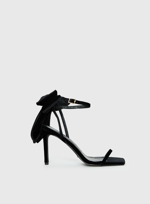 Billini Elesa Bow Detail Stiletto Heels Black