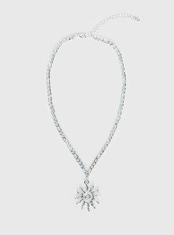 Party Invitations Pendant Necklace Silver