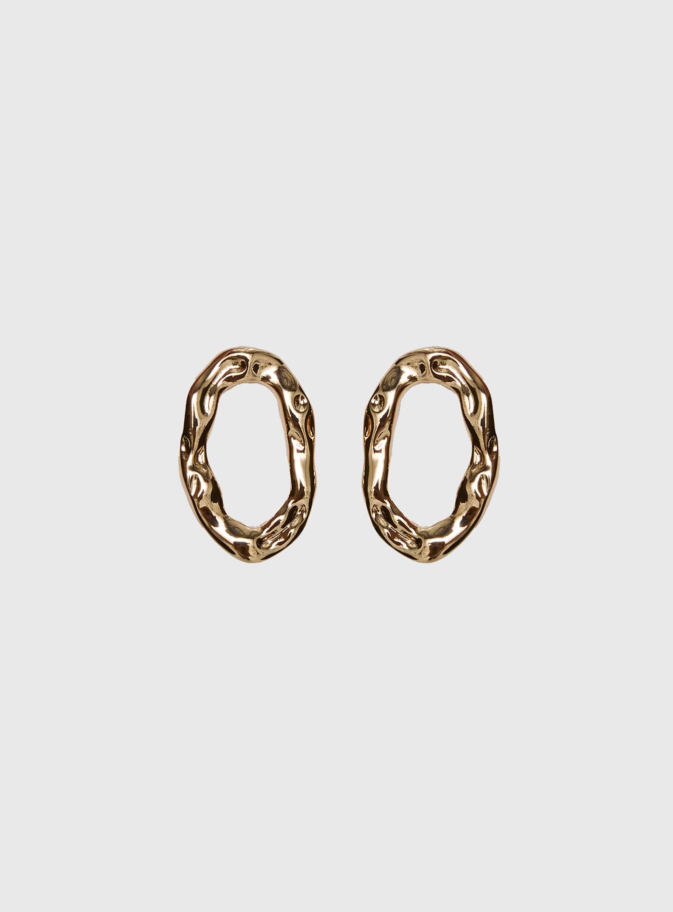 Rumie Oval Earrings Gold