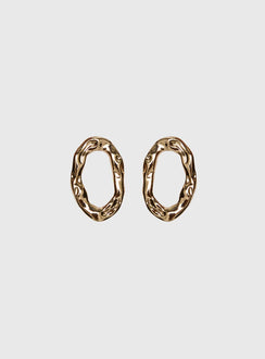 Rumie Oval Earrings Gold