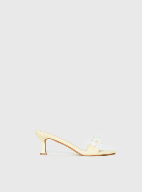 Early Pop Sequin Heels Yellow