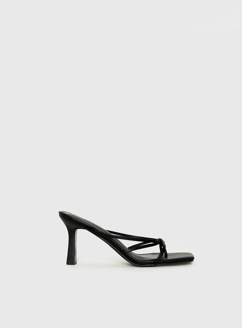 Evena Strappy Heels Black