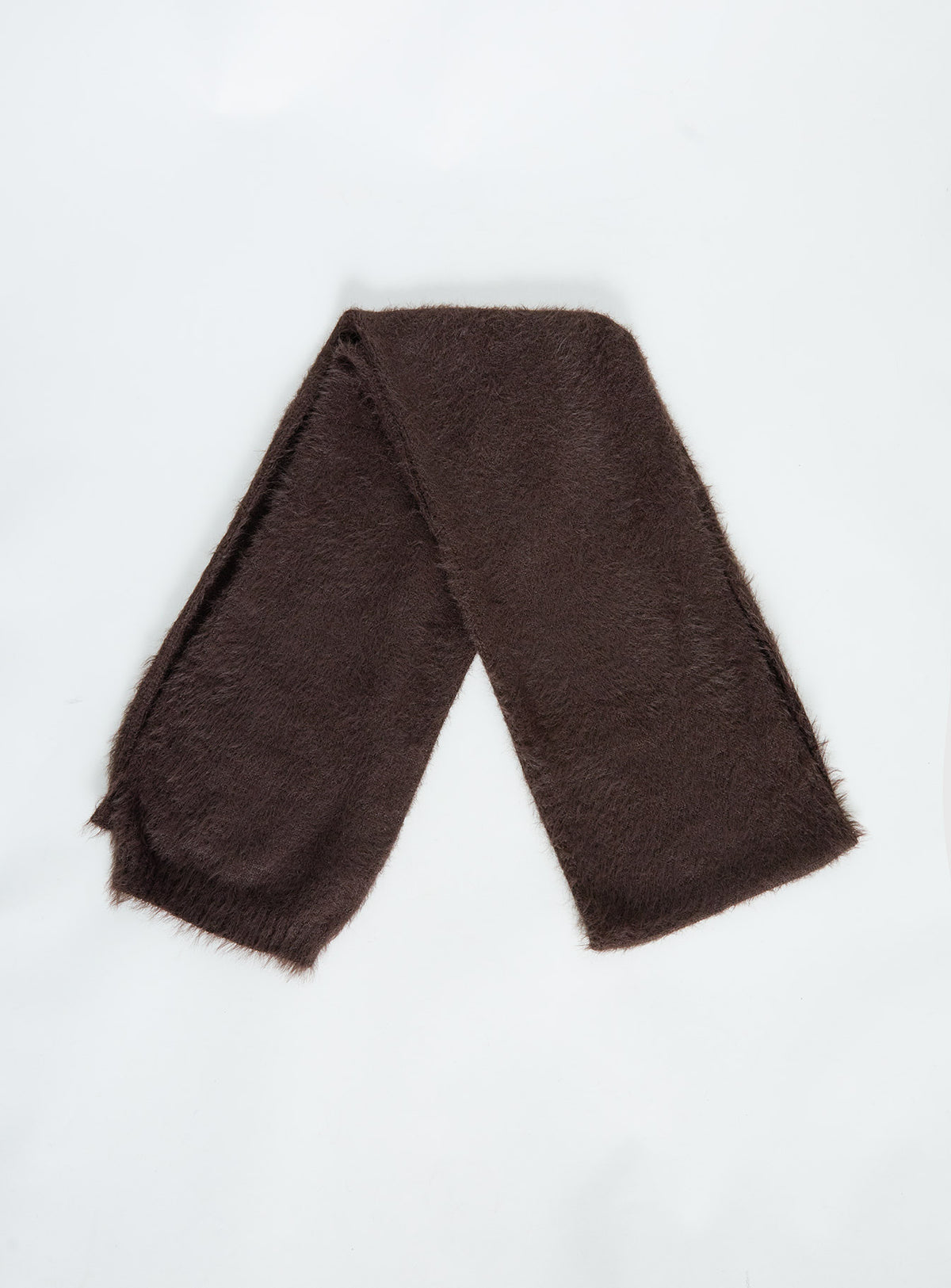 Yvetta Fluffy Scarf Brown