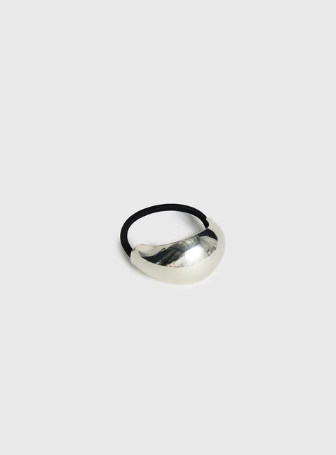 Heart Mend Statement Hair Tie Silver