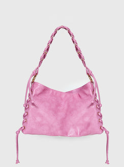Amadea Tie Detail Shoulder Bag Pink
