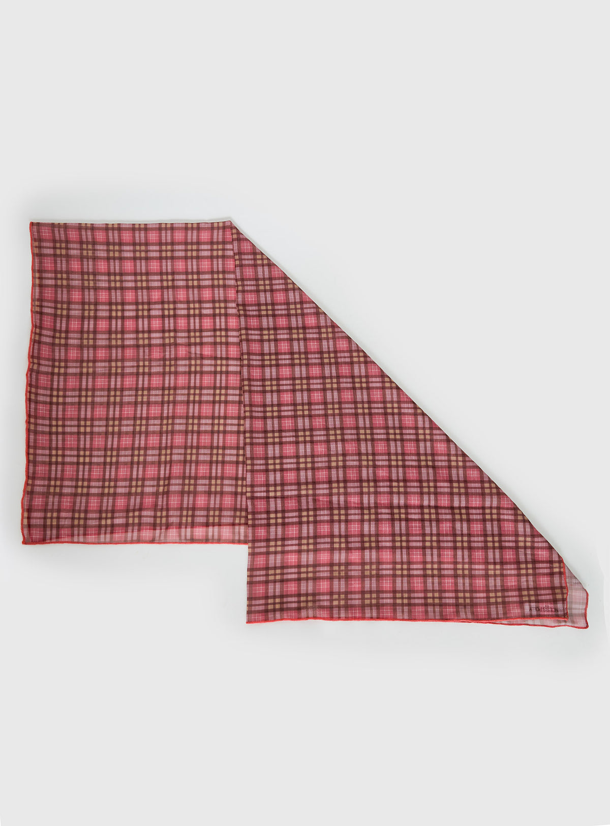 Nellie Chiffon Scarf Pink Check