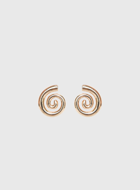 Ameleah Spiral Earrings Gold