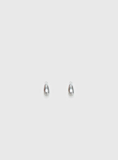 Avaline Stainless Steel Stud Earrings Silver