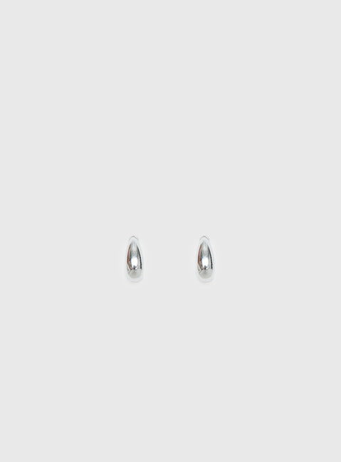Avaline Stainless Steel Stud Earrings Silver