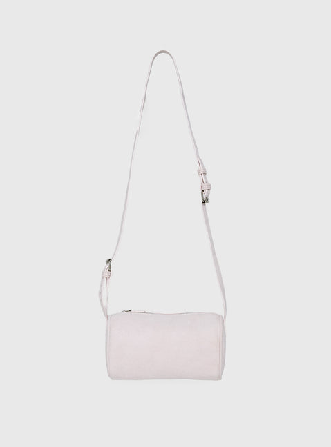 Ettalie Faux Suede Shoulder Bag Pink