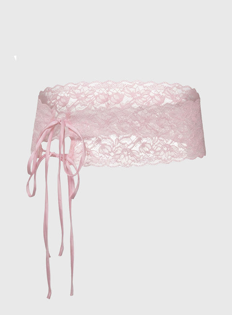 Spin The Bottle Lace Belt Pink
