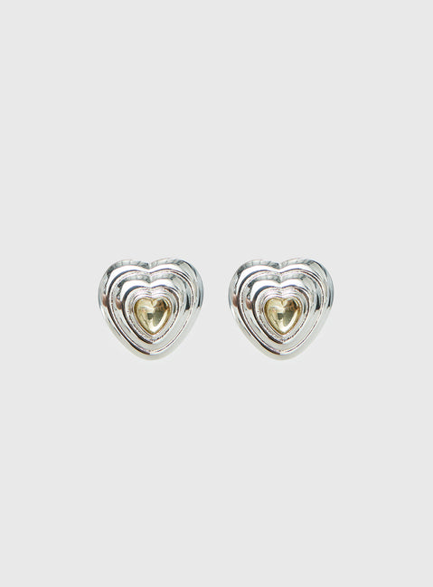 Missouri Stud Earrings Silver / Butter
