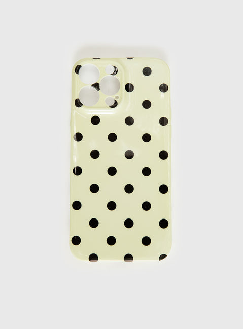 Milda iPhone Case Butter / Brown Polka