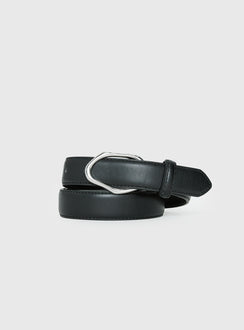 Elenna Faux Leather Belt Black / Silver