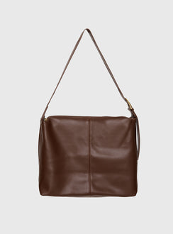 Faux leather bag  Adjustable shoulder strap, gold-toned buckle, single internal pocket with zip fastening, fully lined