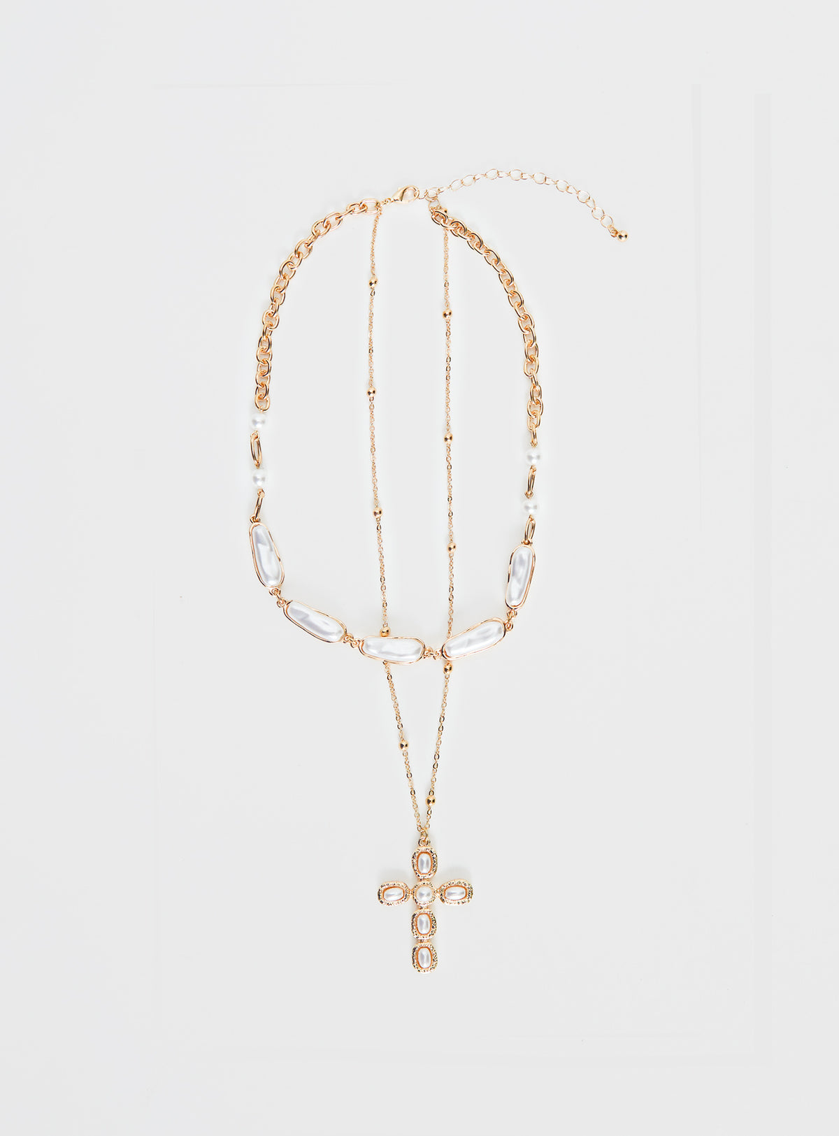 Isabellah Pearl Necklace Pack Gold