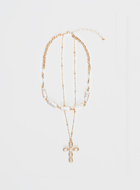 Isabellah Pearl Necklace Pack Gold