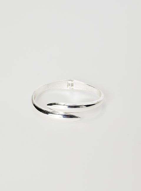 Cuff Silver toned, hinge opening