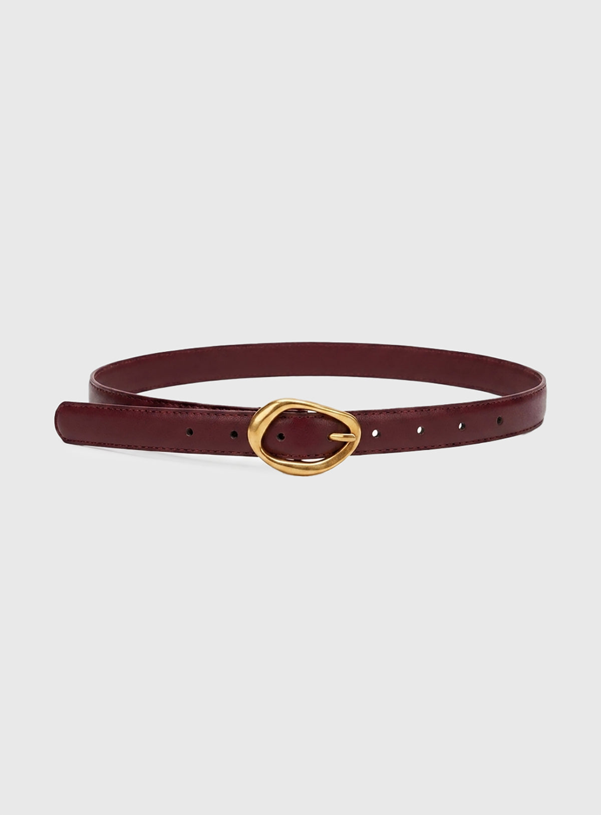 Atreides Faux Leather Belt Burgundy / Gold
