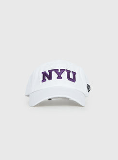 NYU Dad Cap White