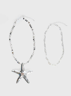 Covey Necklace Set Silver