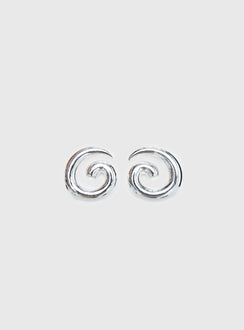 Sold On You Spiral Earrings Silver