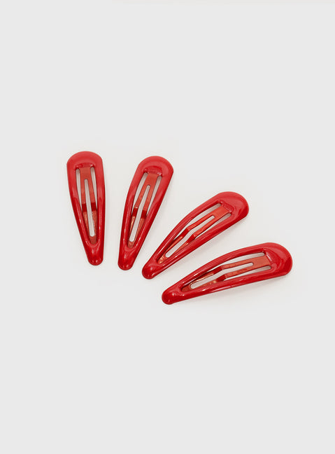 Hair clip pack Pack of 4, snap clip style