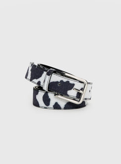Double Back Faux Suede Belt Cow