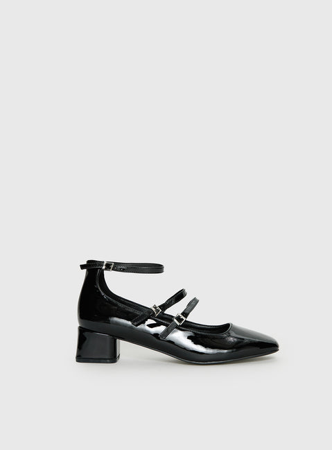 Berta Heels Black Patent