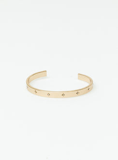 Cuff Gold toned Diamante detail Fixed shape