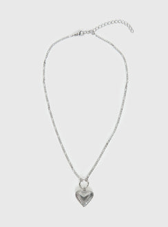 Honey Haze Stainless Silver Pendant Necklace Silver
