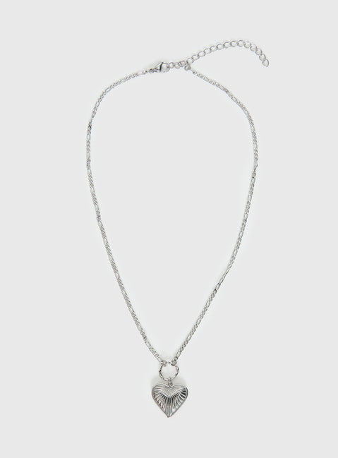 Honey Haze Stainless Silver Pendant Necklace Silver