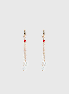 What Is Life Dangly Earrings Gold