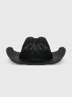 Avyanna Straw Cowboy Hat Black