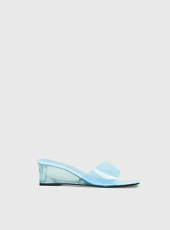 Uchee Clear Wedge Heels Blue