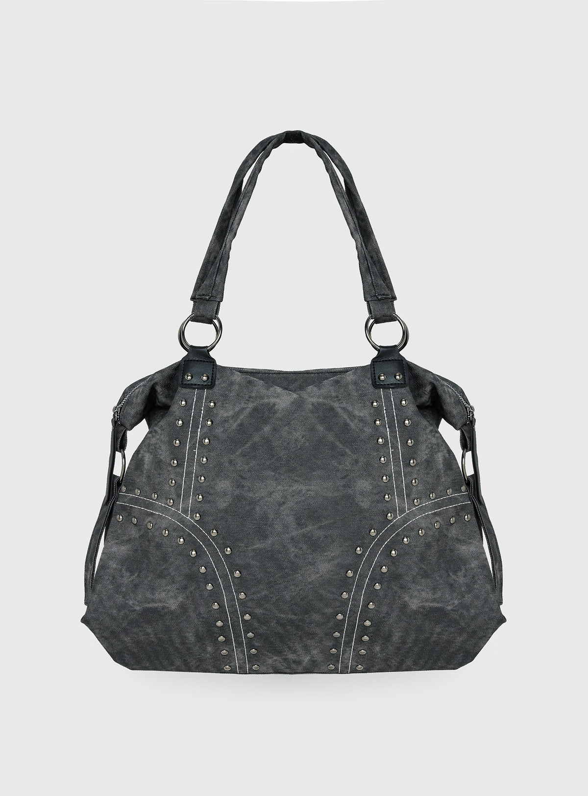 Brittin Stud Detail Shoulder Bag Black