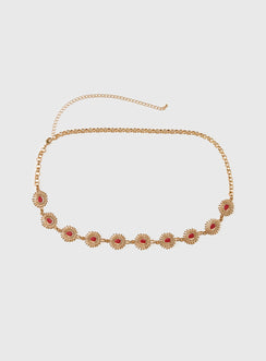 Royal Gleam Belt Gold / Red