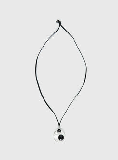 Coastal Chaos Pendant Cord Necklace Silver / Black