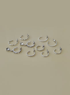 Delfine Earring Pack Silver