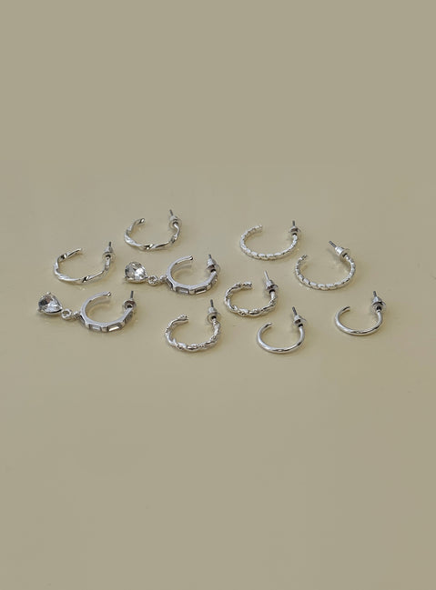 Delfine Earring Pack Silver