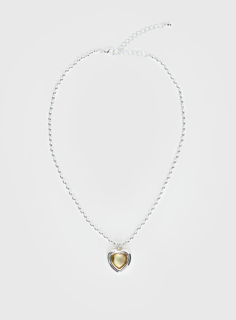 Wishes Granted Dainty Pendant Necklace Silver / Yellow