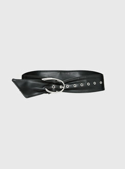 Sirena Faux Leather Belt Black / Silver
